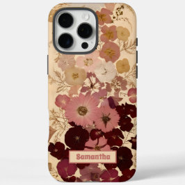 Elegant  geperst Bloem Ombre Journal iPhone 16 Pro Max Hoesje