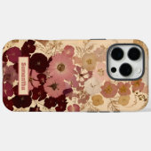 Elegant  geperst Bloem Ombre Journal Case-Mate iPhone Case (Achterkant (horizontaal))