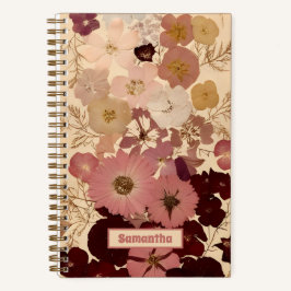 Elegant  geperst Bloem Ombre Journal Notitieboek