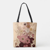 Elegant  geperst Bloem Ombre Journal Tote Bag (Achterkant)