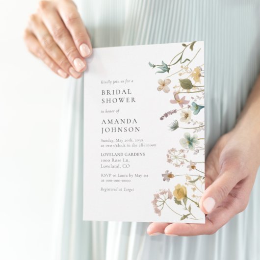 Elegant  geperst Vrijgezellenfeest van Floral Kaart