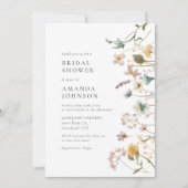 Elegant  geperst Vrijgezellenfeest van Floral Kaart (Voorkant)