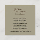 Elegant gepolijst graniet, grijs, roest en taupe vierkante visitekaartje (Achterkant)