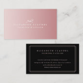 Elegant geraffineerd Luxe Roos Gold Black White Bo Visitekaartje (Voorkant / Achterkant)