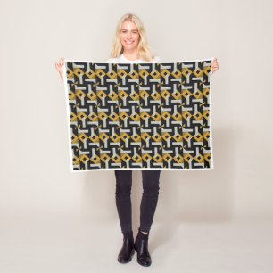 Elegant gerangschikte zwevende veren fleece deken