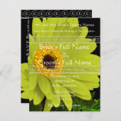 Elegant Gerber Daisy Wedding Invitation Uitnodiging Briefkaart (Voorkant / Achterkant)