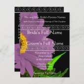 Elegant Gerber Daisy Wedding Invitation Uitnodiging Briefkaart (Voorkant / Achterkant)