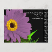 Elegant Gerber Daisy Wedding Invitation Uitnodiging Briefkaart (Achterkant)