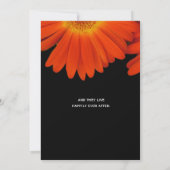 Elegant gerbera daisy bloemen bruiloft kaart (Achterkant)