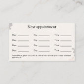 Elegant geregistreerd psycholoog Visitekaartje (Achterkant)