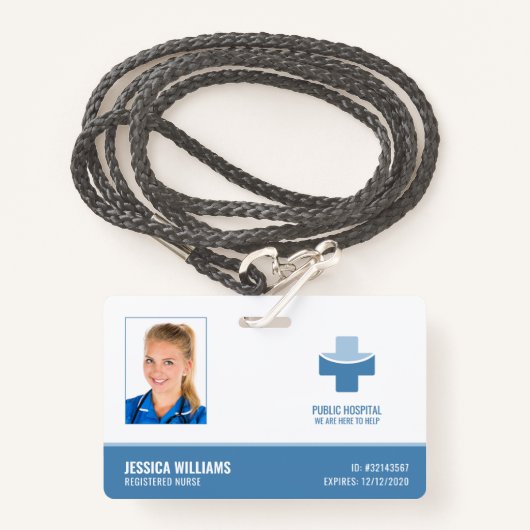 Elegant geregistreerde verpleegkundige RN medisch  Badge (Voorkant met draagriem)