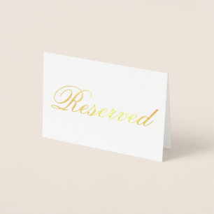 Elegant Gereserveerd Gold Foil Table Card Folie Kaarten
