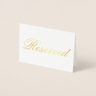 Elegant Gereserveerd Gold Foil Table Card Folie Kaarten
