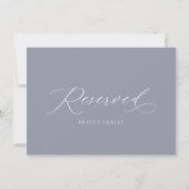 Elegant gereserveerd trouwstoel teken kaart (Achterkant)