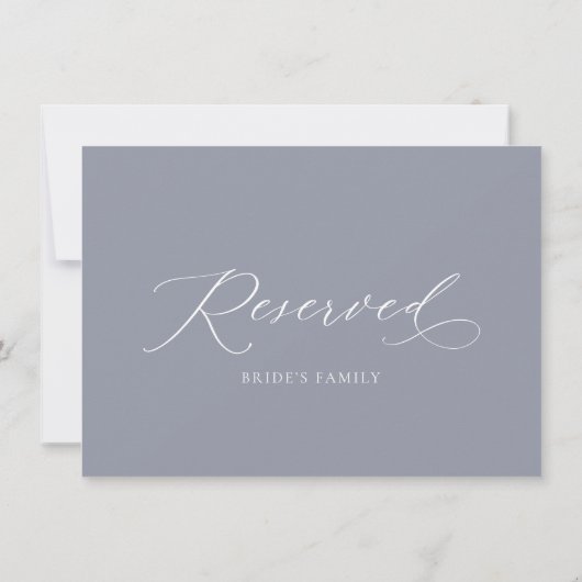 Elegant gereserveerd trouwstoel teken kaart (Achterkant)