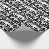 Elegant German Hunter's Lodge Deer and Wild Boar Cadeaupapier (Hoek)