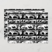 Elegant German Hunting Scene Running Deer and Boar Briefkaart (Voorkant / Achterkant)