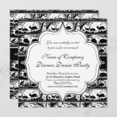 Elegant German Hunting Scene Running Deer and Boar Kaart (Voorkant / Achterkant)