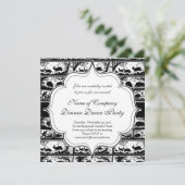 Elegant German Hunting Scene Running Deer and Boar Kaart (Staand voorkant)