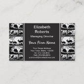 Elegant German Hunting Scene Running Deer and Boar Visitekaartje (Voorkant)