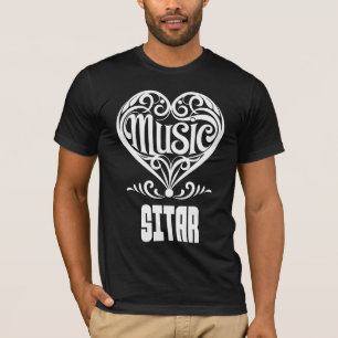 Elegant Gerold Hart voor Sitarliefhebbers T-shirt
