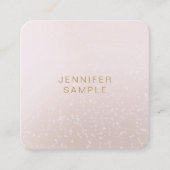 Elegant geronde vierkant Moderne Sjabloon Gold Tex Vierkante Visitekaartje (Voorkant)