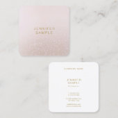 Elegant geronde vierkant Moderne Sjabloon Gold Tex Vierkante Visitekaartje (Voorkant / Achterkant)