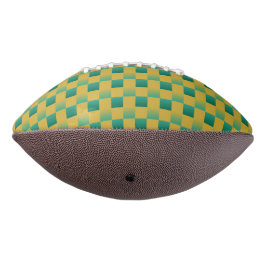Elegant geruit patroon in groen en goud american football