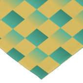 Elegant geruit patroon in groen en goud korte tafelloper (Hoek)