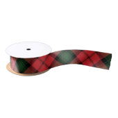 Elegant geruite Kerr Red Green Classic Tartan Satijnen Lint (Spoel)