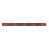 Elegant geruite Kerr Red Green Classic Tartan Satijnen Lint (Voorkant)