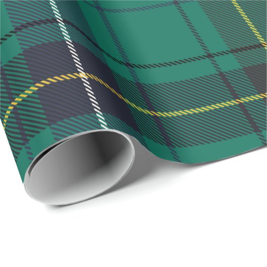 Elegant geruite kerst Feestdagen rustieke Tartan Cadeaupapier (Rol Hoek)