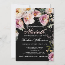 Elegant geschilderd Bloemen 90ste Verjaardagsfeest