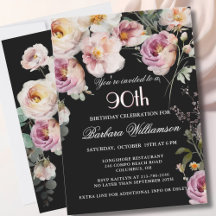 Elegant geschilderd Bloemen 90ste Verjaardagsfeest