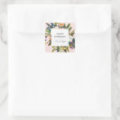 Elegant geschilderd bloemen zakelijk product | Blo Vierkante Sticker (Tas)