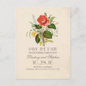 Elegant geschilderde bloemen Save the Date Aankondigingskaart (Voorkant)