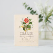 Elegant geschilderde bloemen  Save the Date Aankondigingskaart (Staand voorkant)