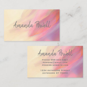 elegant geschilderde design pastelkleuren, aangepa visitekaartje