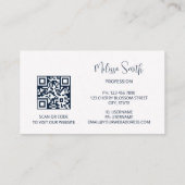 Elegant geschilderde driedimensionale bloem visitekaartje (Achterkant)