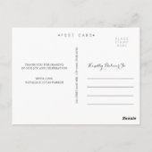 Elegant geschreven bruiloft Dank u Briefkaart (Achterkant)