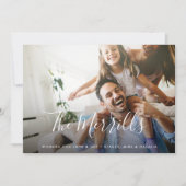 Elegant geschreven | Kerst fotokaart Feestdagenkaart (Voorkant)