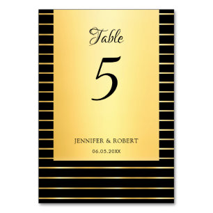 Elegant Geschreven Script Zwart En Goud Modieus Kaart