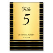 Elegant Geschreven Script Zwart En Goud Modieus Kaart (Achterkant)