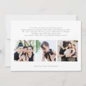 Elegant geschreven VROLIJK KERSTMIS 3 Fotocollage Feestdagenkaart (Achterkant)