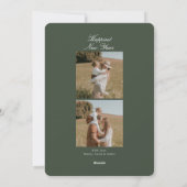 Elegant geschreven vrolijke kerstfoto feestdagenkaart (Achterkant)