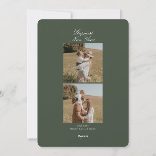 Elegant geschreven vrolijke kerstfoto feestdagenkaart (Achterkant)