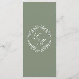 Elegant Gesigneerd Script Tak Huwelijksprogramma Menu