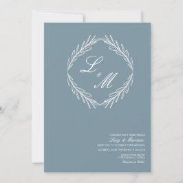 Elegant gesigneerd tak huwelijkslogo uitnodiging