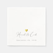 Elegant gesigneerde bruiloft servet (Voorkant)