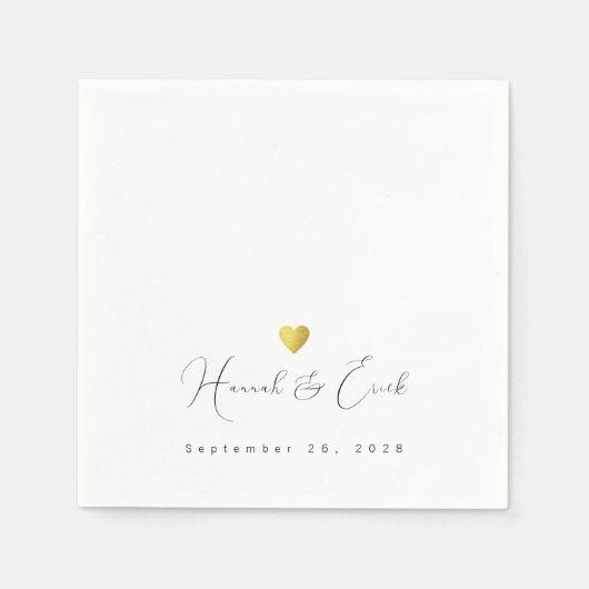 Elegant gesigneerde bruiloft servet (Voorkant)